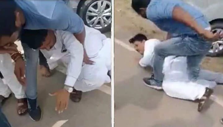 कांग्रेस नेताओं ने BJP सांसद को दौड़ा-दौड़ा कर पीटा, गाड़ी तोड़ी-कपड़े फाड़े