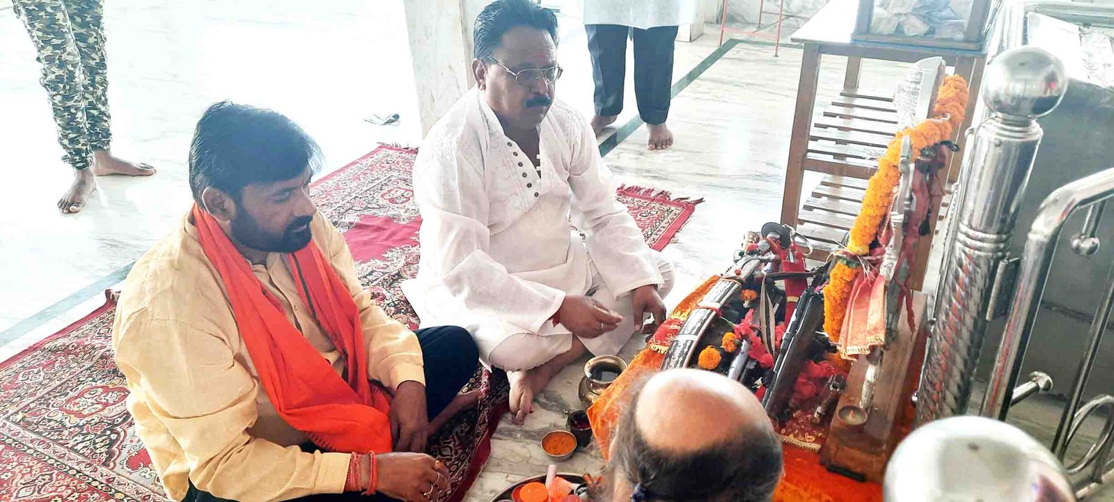 आदि शक्ति माँ जगदम्बा मंदिर सेक्टर 7 में हुआ शस्त्र पूजन, रामनवमी को कन्या भोज व ज्योति विसर्जन का भी हुआ था आयोजन
