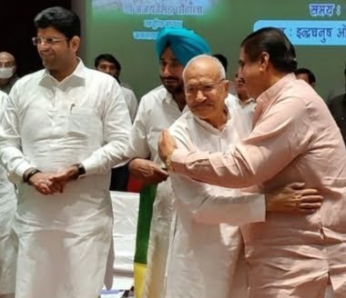 कांग्रेस में उपेक्षा की घुटन से भाग पूर्व विधायक भागसिंह ने थामा जजपा का दामन