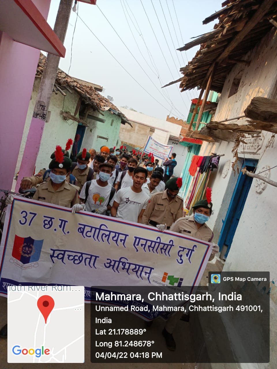 औद्योगिक प्रशिक्षण संस्थान पावर हाउस के एनसीसी कैडेट्स ने शिवनाथ नदी तट पर चलाया स्वच्छता अभियान
