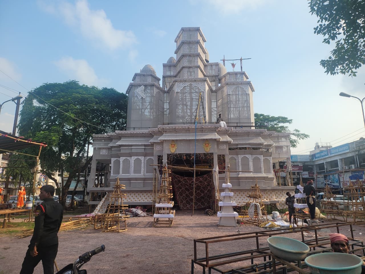 अकाश गंगा में हैदराबाद के बिरला मंदिर में माता रानी हुई विराजमान, कावड़ यात्रा चलित झांकी 110 फीट ऊंचे पंडाल का विशेष आकर्षण