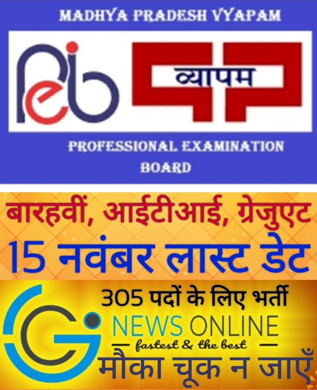 12वीं, आईटीआई, ग्रेजुएट युवाओं के लिए मौका, 305 पदों के लिए निकली भर्ती