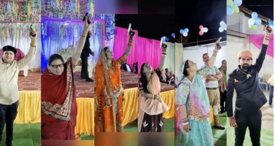 <em>वाह वाह बहुत खूब..‼️विडियो में देखिए छत्तीसगढ़ में नेतागिरी का रूतबा 🛑 बिना किसी डर से शादी में दूल्हा-दुल्हन, मां सहित रिश्तेदारों ने भी किया एक दो तीन नहीं 5-5 हवाई फायर, कांग्रेस नेता पर गिर सकती है “गाज”</em>