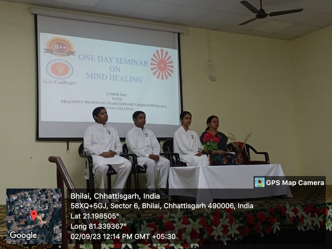 <em>साईं कॉलेज , भिलाई में प्रजापिता ब्रह्माकुमारी ईश्वरीय विश्वविद्यालय के द्वारा एक दिवसीय सेमिनार का आयोजन</em>