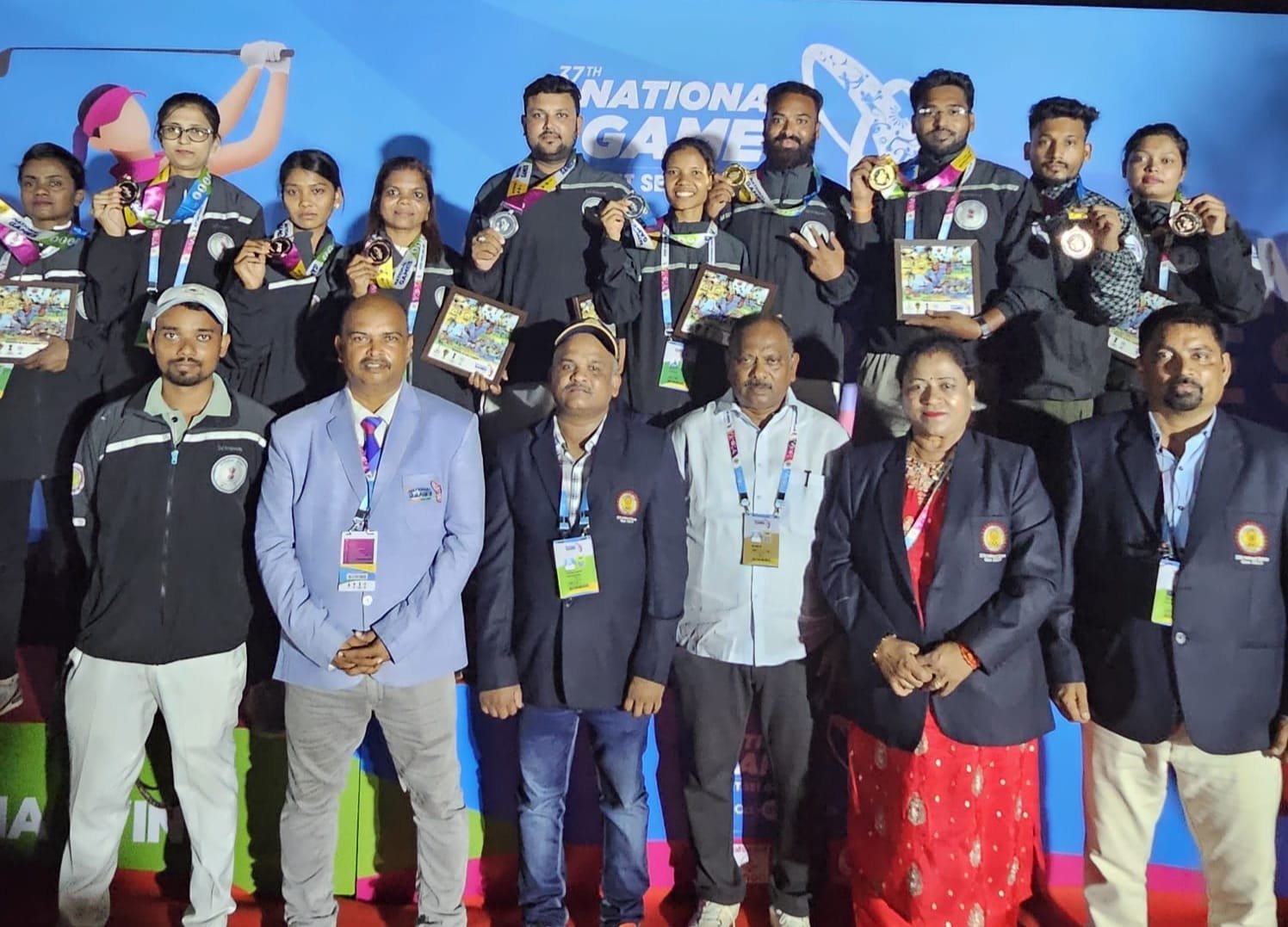 <em>37वीं राष्ट्रीय खेल के मिनी गोफ में पुरुष डबल्स टीम ने जीता गोल्ड मेडल, छत्तीसगढ़ राज्य टीम के पदकों की संख्या हुई 12</em>
