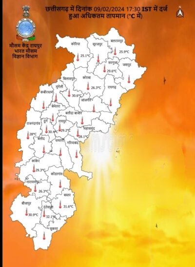 छत्तीसगढ़ मौसम ब्रेकिंग : कई जिलों में 2 मार्च को होगी बारिश दुर्ग, सरगुजा, बिलासपुर संभाग में हो सकती है बूंदा-बांदी; कई जिलों दिन का पारा औसत से कम