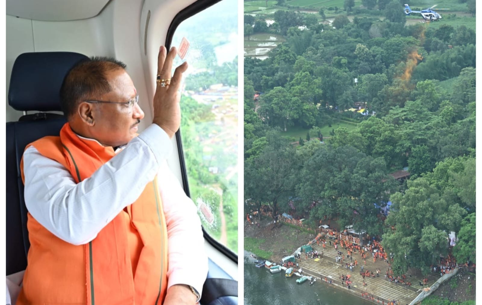 छत्तीसगढ़ के लिए ऐतिहासिक दिन, पहली बार मुख्यमंत्री विष्णु देव साय ने हेलिकॉप्टर से पुष्प वर्षा कर शिव भक्त कावड़ियों का किया अभिनंदन, उपमुख्यमंत्री विजय शर्मा भी रहे मौजूद