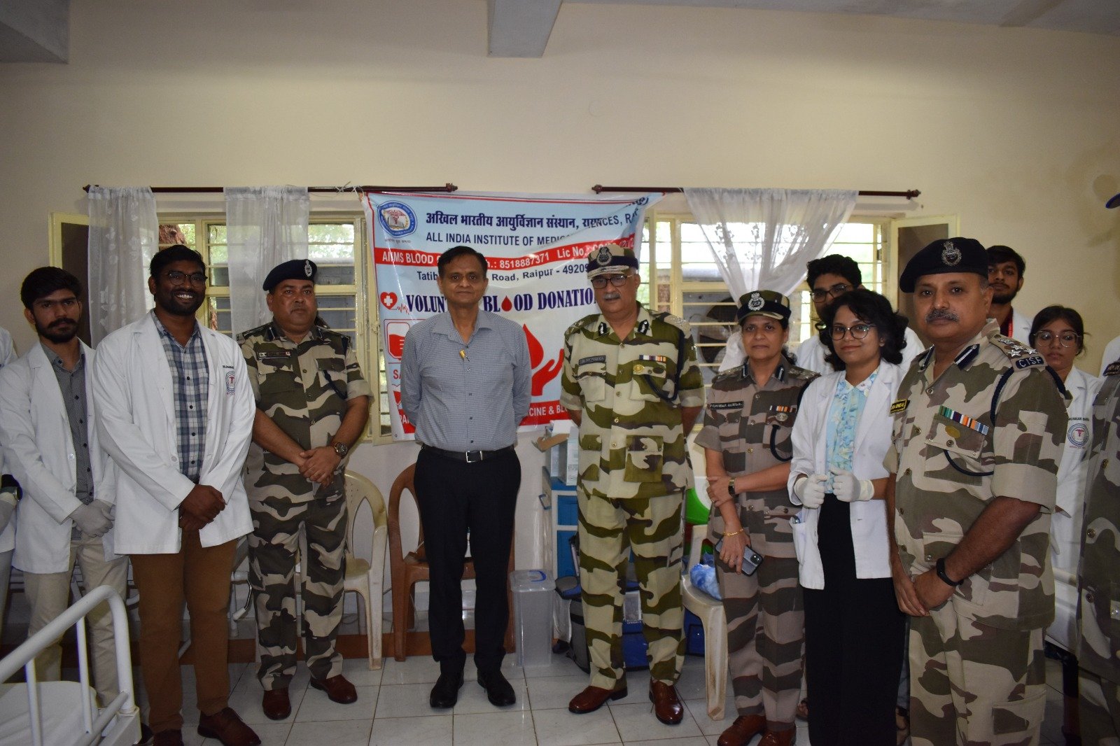 केंद्रीय औद्योगिक सुरक्षा बल उतई के जवानों ने स्वतंत्रता दिवस के अवसर पर 81 यूनिट किया रक्तदान
