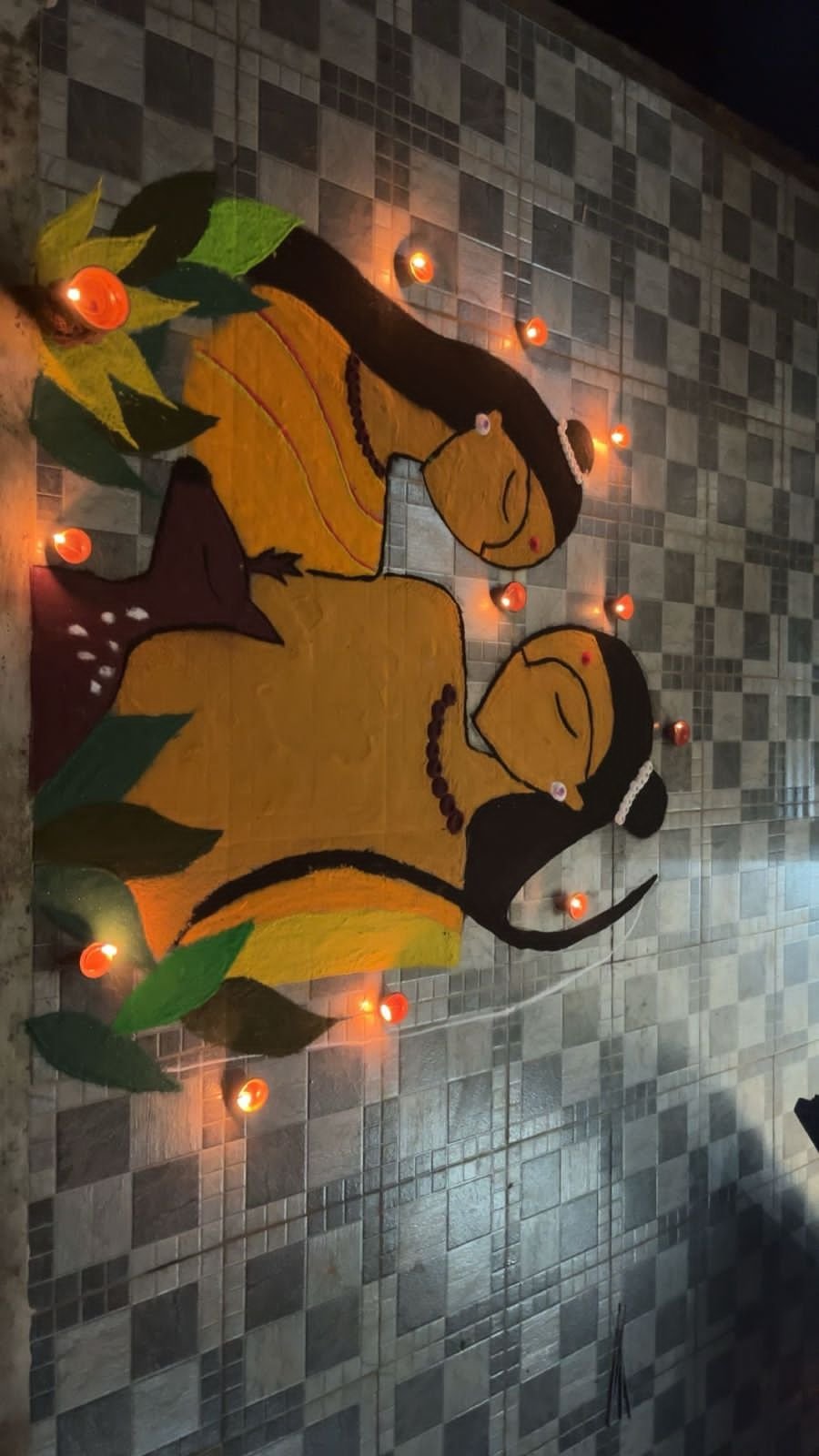 भिलाई की भव्या ने प्रभु रामचंद्र एवं माता सीता की पेंटिंग तुल्य आकृति को रंगोली में उकेर बनाई आकर्षक मनोहारी भव्य रंगोली
