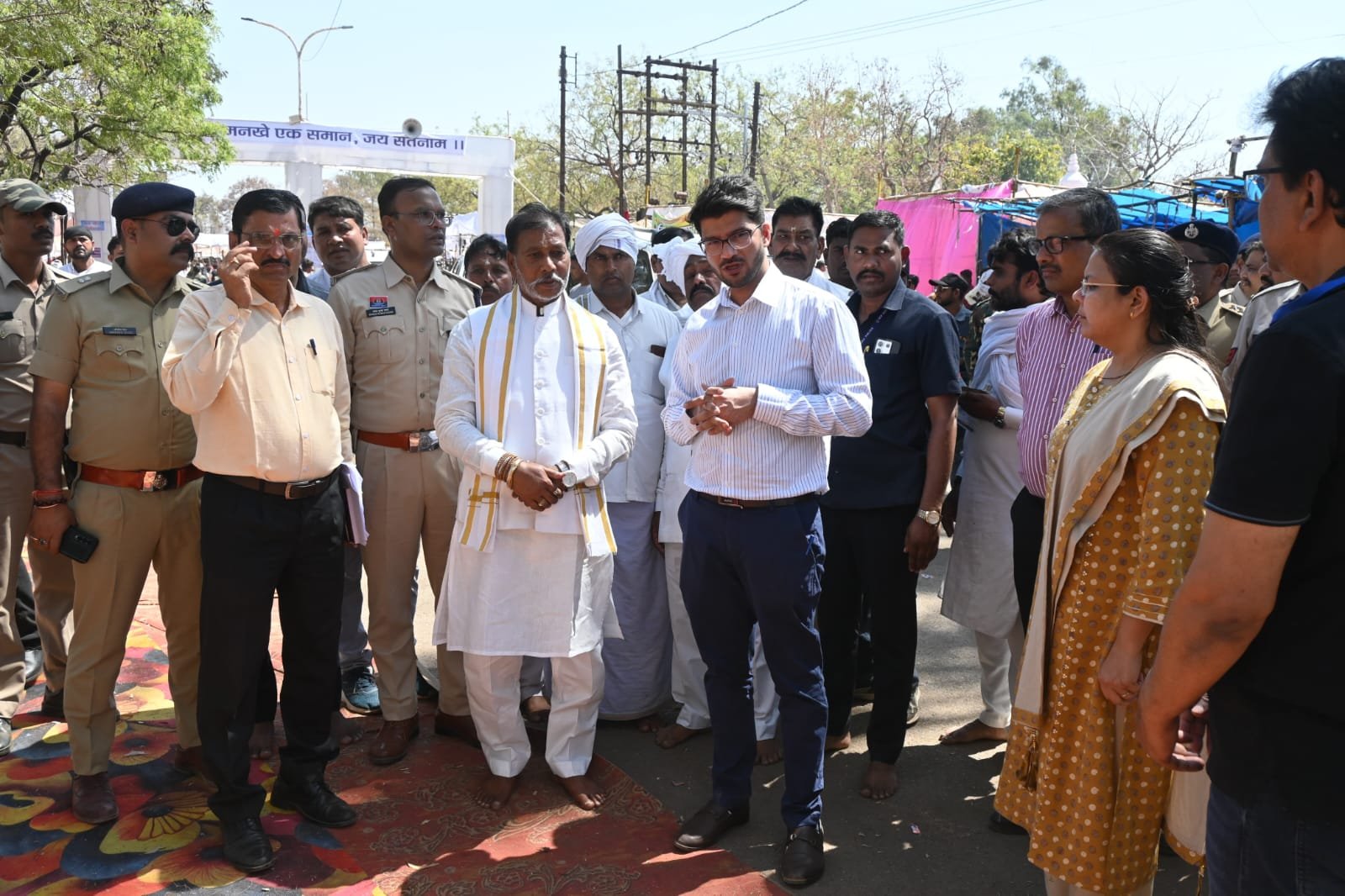 CM की घोषणा पर अमल शुरू, गिरौदपुरी मेला परिसर में शेड निर्माण हेतु की नाप -जोख