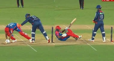 IPL 2025 : ऋषभ पंत ने कुलदीप यादव को दिया धक्का, क्रीज से किया बाहर