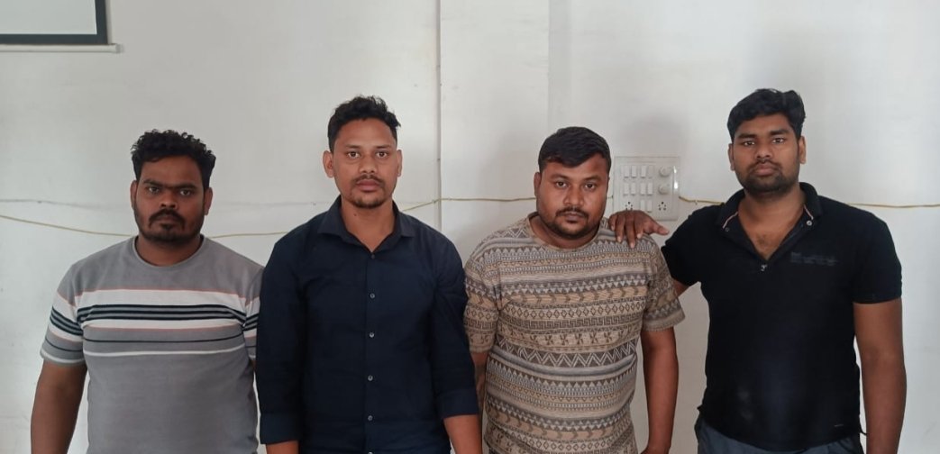 श्री शिवम शोरूम में हुई लाखों की चोरी का खुलासा, मास्टरमाइंड समेत 4 गिरफ्तार
