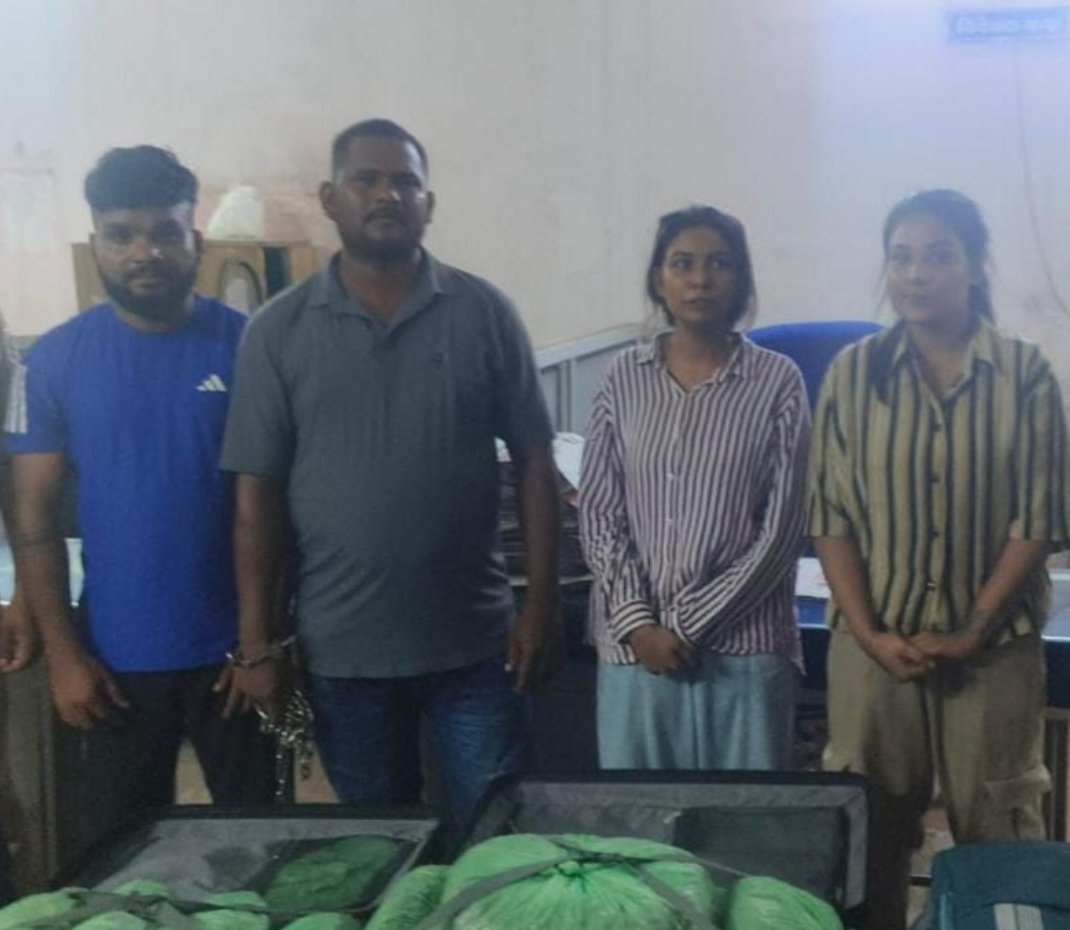दो सगी बहनों समेत 4 तस्कर गिरफ्तार, 23 किलो से ज्यादा गांजा बरामद