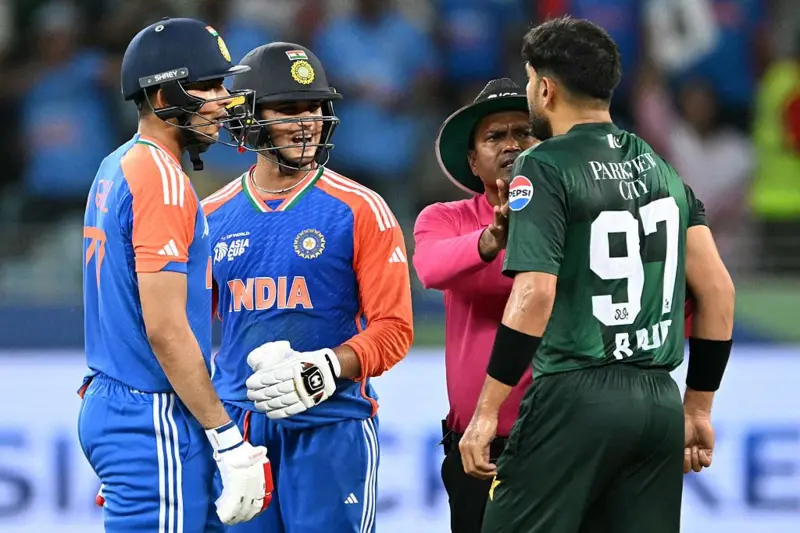 फ़रहान का ‘गन सेलिब्रेशन’, रऊफ़ का ‘6-0’ का इशारा व अभिषेक के साथ तकरार
