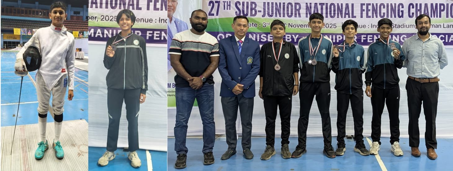 27 वी सब-जूनियर राष्ट्रीय फेंसिंग चैंपियनशिप में छत्तीसगढ़ को तीन पदक