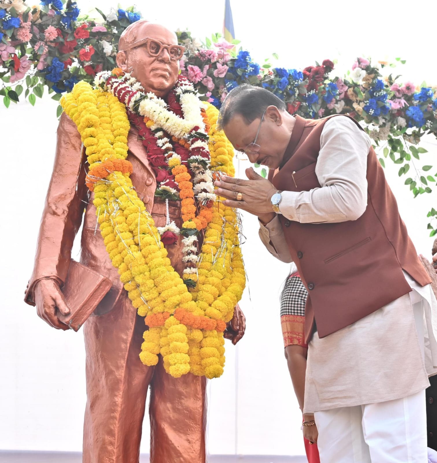 CM साय ने संविधान दिवस पर डॉ. भीमराव अंबेडकर की प्रतिमा पर माल्यार्पण कर किया नमन