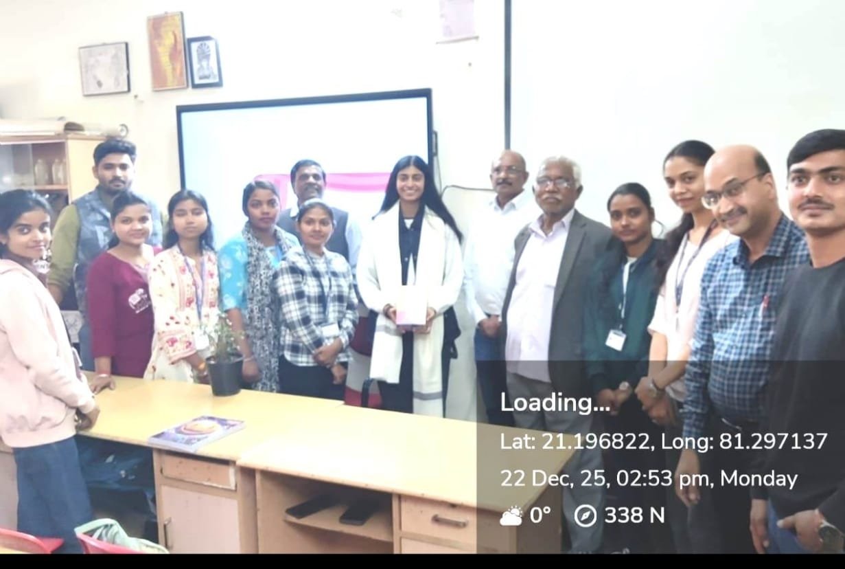 साईंस कालेज, दुर्ग में भूगर्भशास्त्र विभाग में अमेरिकी स्कॉलर का हुआ व्याख्यान साईंस कालेज, दुर्ग में भूगर्भशास्त्र विभाग में अमेरिकी स्कॉलर का हुआ व्याख्यान