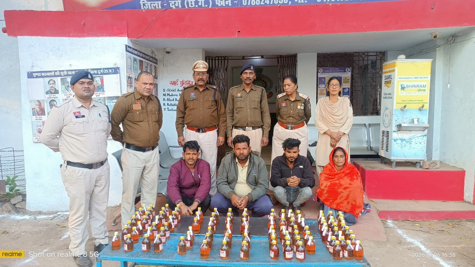 राष्ट्रीय पर्व पर दुर्ग पुलिस की बड़ी कार्रवाई, शुष्क दिवस में अवैध शराब पर कसा शिकंजा
