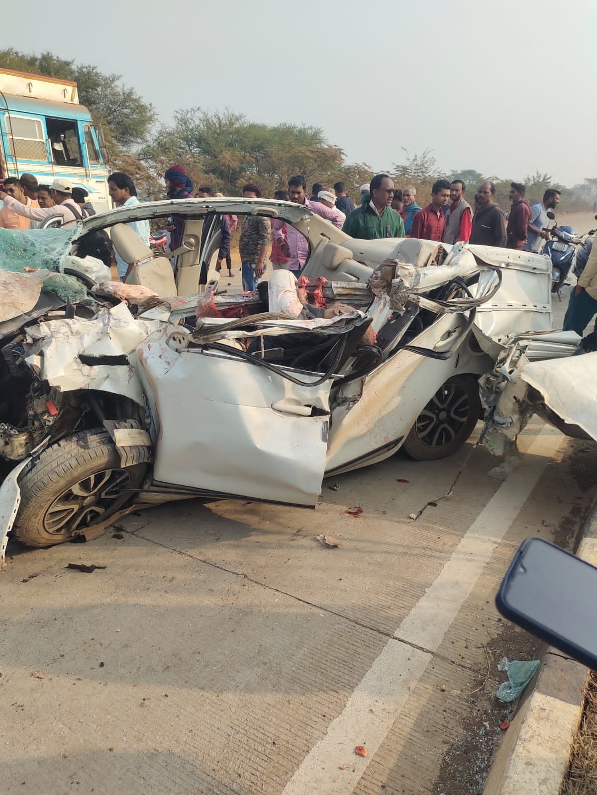 खपरी बायपास पर भीषण सड़क हादसा: CRPF के तीन जवानों समेत चार की मौत