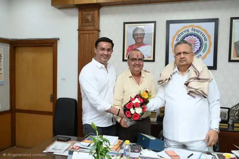 पूर्व मुख्यमंत्री डॉ. रमन सिंह से मिले समाजसेवी इंद्रजीत सिंह छोटू, लिया आशीर्वाद