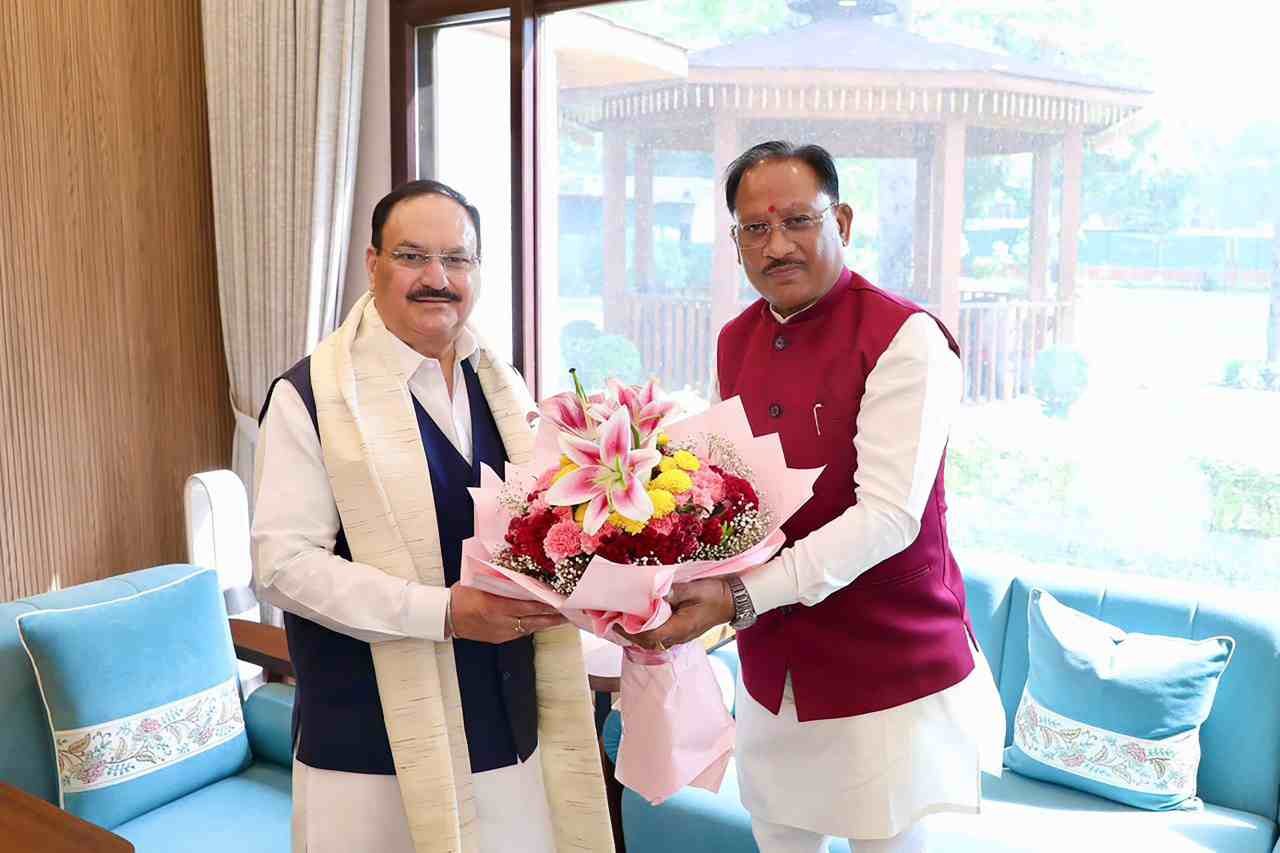 केंद्रीय स्वास्थ्य मंत्री जेपी नड्डा से मिले मुख्यमंत्री विष्णुदेव साय