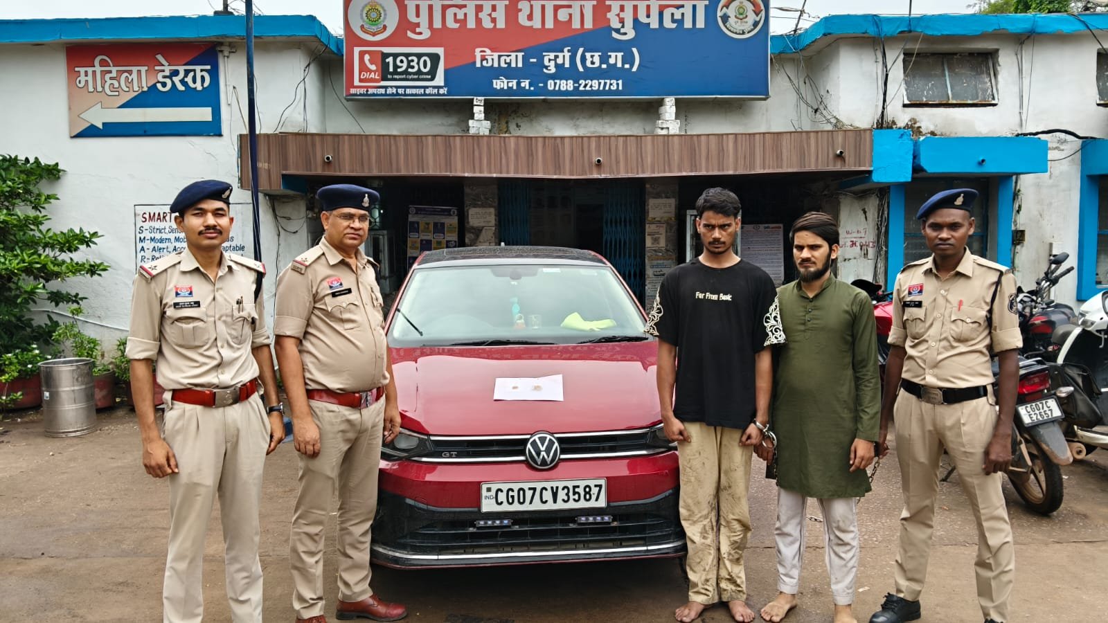 दुर्ग में हेरोइन बेचने की तैयारी कर रहे दो तस्कर गिरफ्तार, चिट्टा बेचने का प्रयास नाकाम