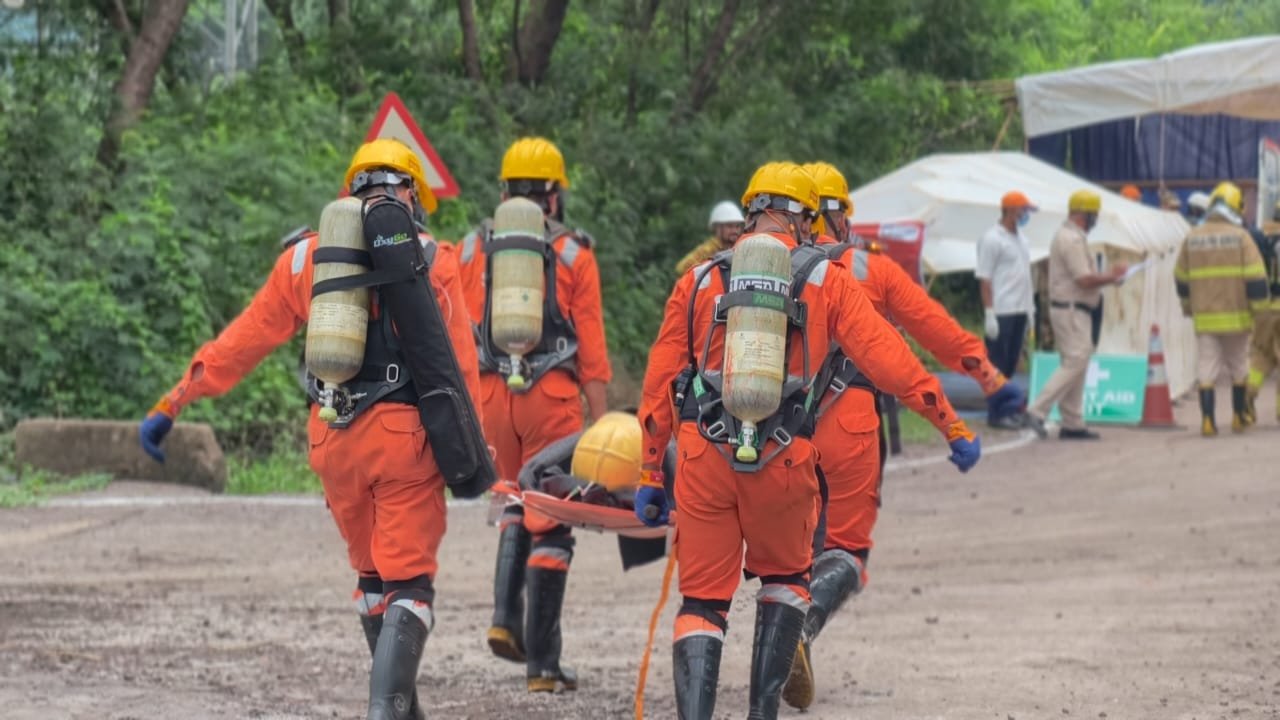 BSP में केमिकल डिजास्टर मॉक ड्रिल, SDRF-NDRF ने परखी आपदा प्रबंधन की तैयारियां