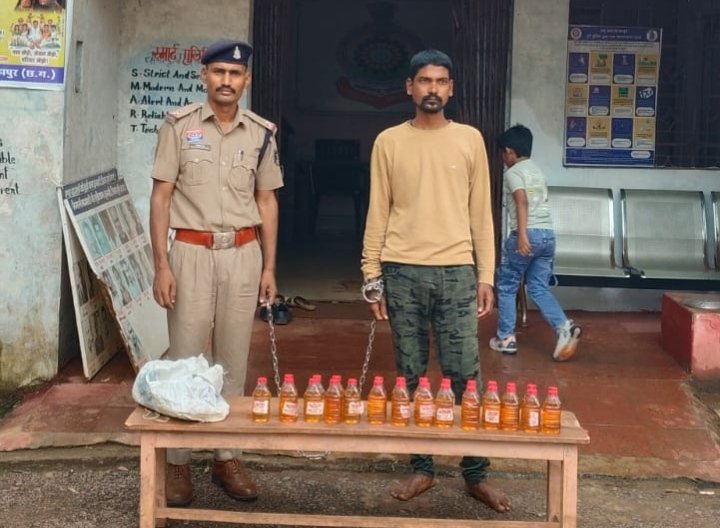 अवैध शराब के खिलाफ दुर्ग पुलिस का अभियान, सात थाना क्षेत्रों में 7 आरोपी गिरफ्तार