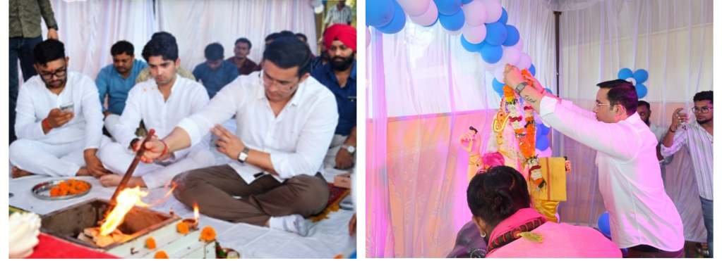 हथखोज की हैवी ट्रांसपोर्ट कंपनी में धूमधाम से मनाई गई विश्वकर्मा जयंती